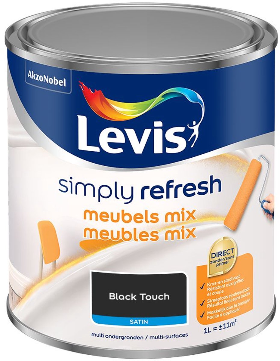 Levis - Simply Refresh Meubels Satin Mix - Black Touch - Mengverf - 1 L