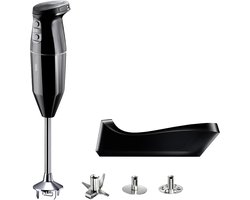 bamix Staafmixer set draadloze Plus draadloze incl. Multi, garde, slagschijf van roestvrij staal, 250 Watt, 3 standen, Made in Switzerland, zwart