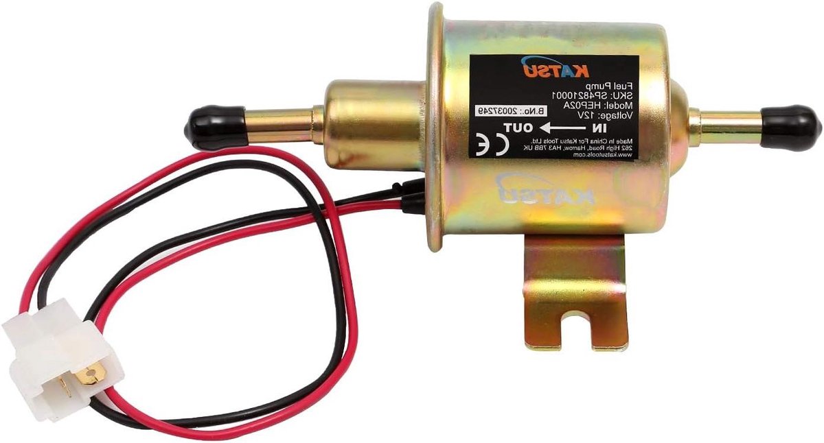 Elektrische Brandstofpomp - Universele Pomp - Motoronderhoud - Automatische Zelfaanzuiging - 12 Volt - Zilver