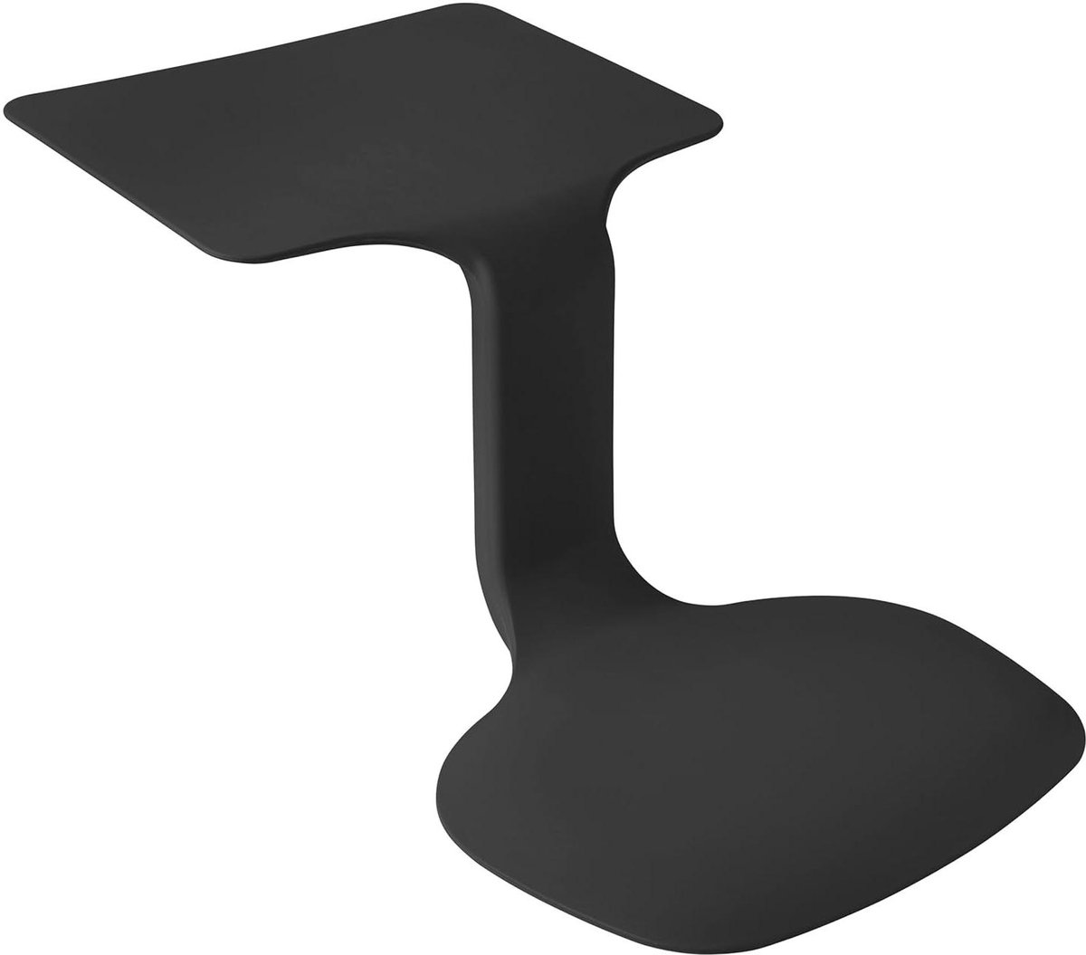 Draagbaar Bureau - Zitbureau Kinderen - Flexibel Leren - Eén Stuk Ontwerp - 36.8 x 61 x 28 cm - Zwart