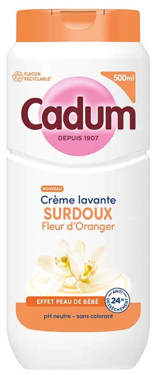 Cadum Extra Zachte Wascrème Oranjebloesem 500 ml
