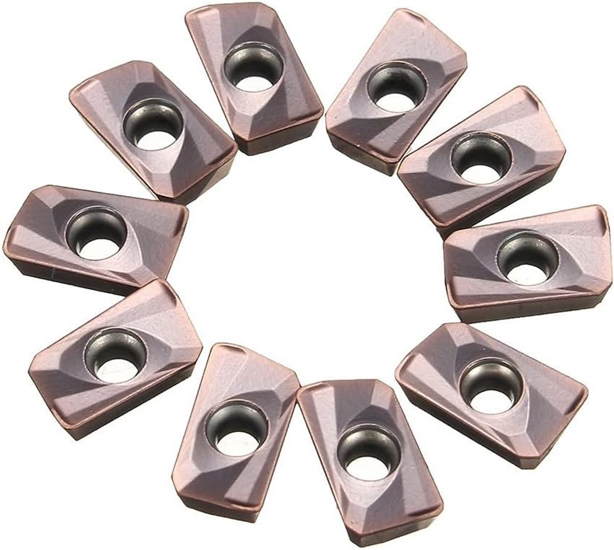 10 Stuks Carbide Tips Inserts voor CNC Draaien en Frezen, Geschikt voor RVS Bewerking, 11mm x 6mm x 4mm