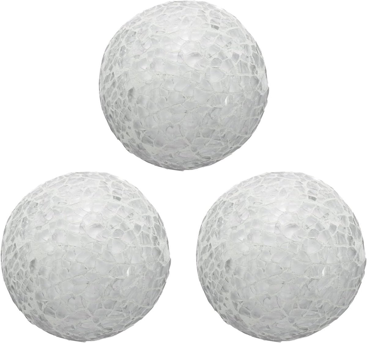 Ballen 6,9 cm ballen mozaïekglas bal sphere voor decoratieve schalen vazen eettafel party, wit