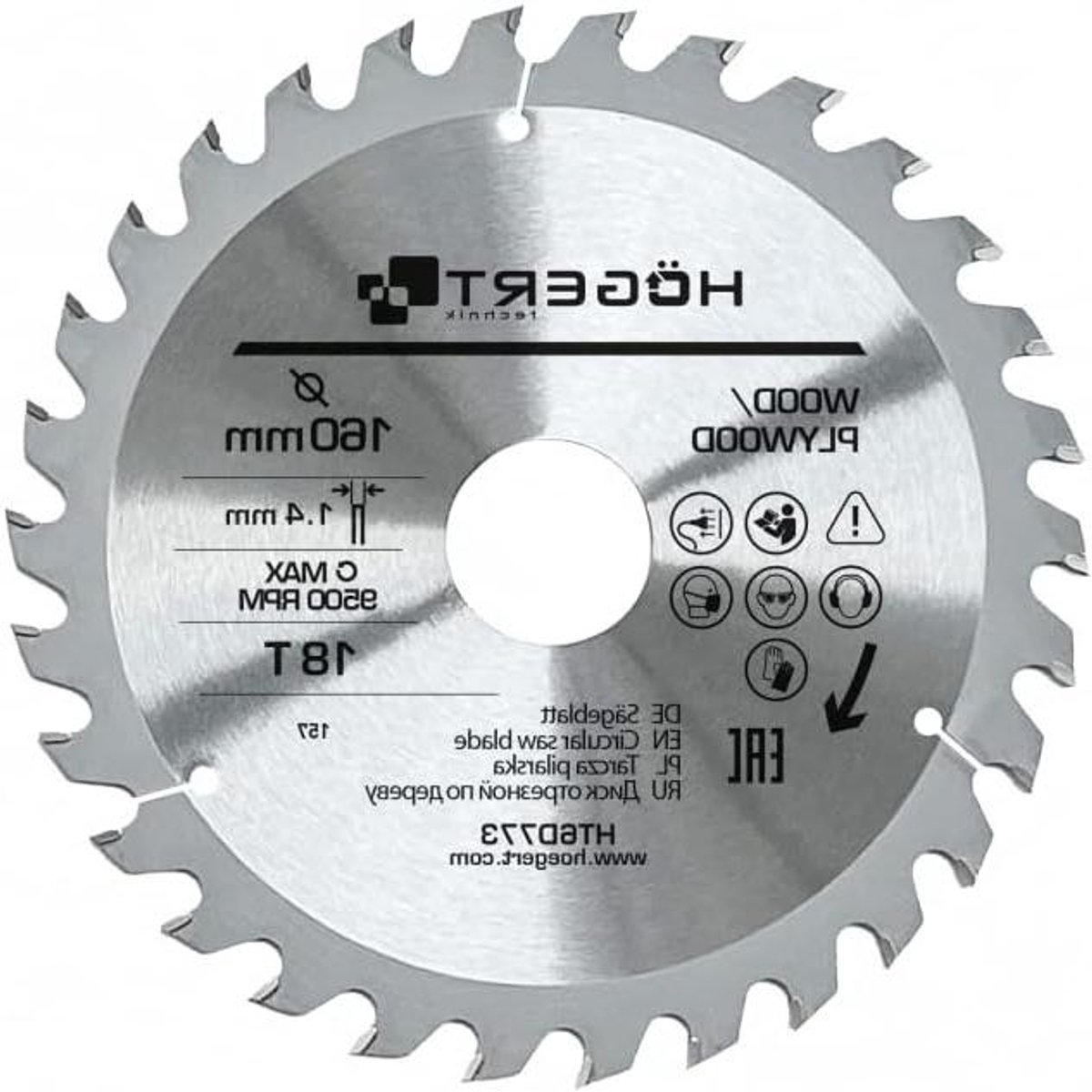 Carbide Snijschijf - Zaagblad - Hout Bewerken - Scheurvrije Snede - 160x18Tx30 - Metaal