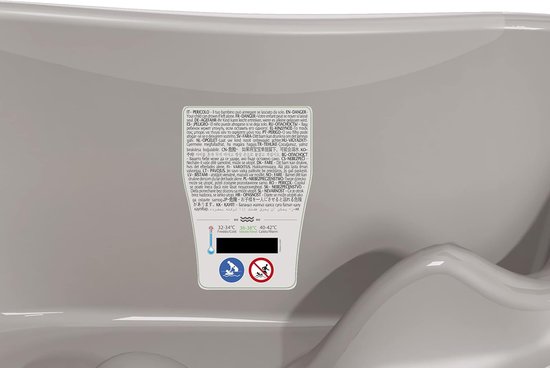 Ergonomisch ontworpen babybadje voor baby's van 0-12 maanden - grijs. — afbeelding 3