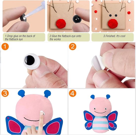 Ogen van Diverse Grootte (mm - mm) - DIY Hars Platte Achterkant Cabochon Gevulde Ogen voor Beren Poppen Maken, Zwart — afbeelding 2