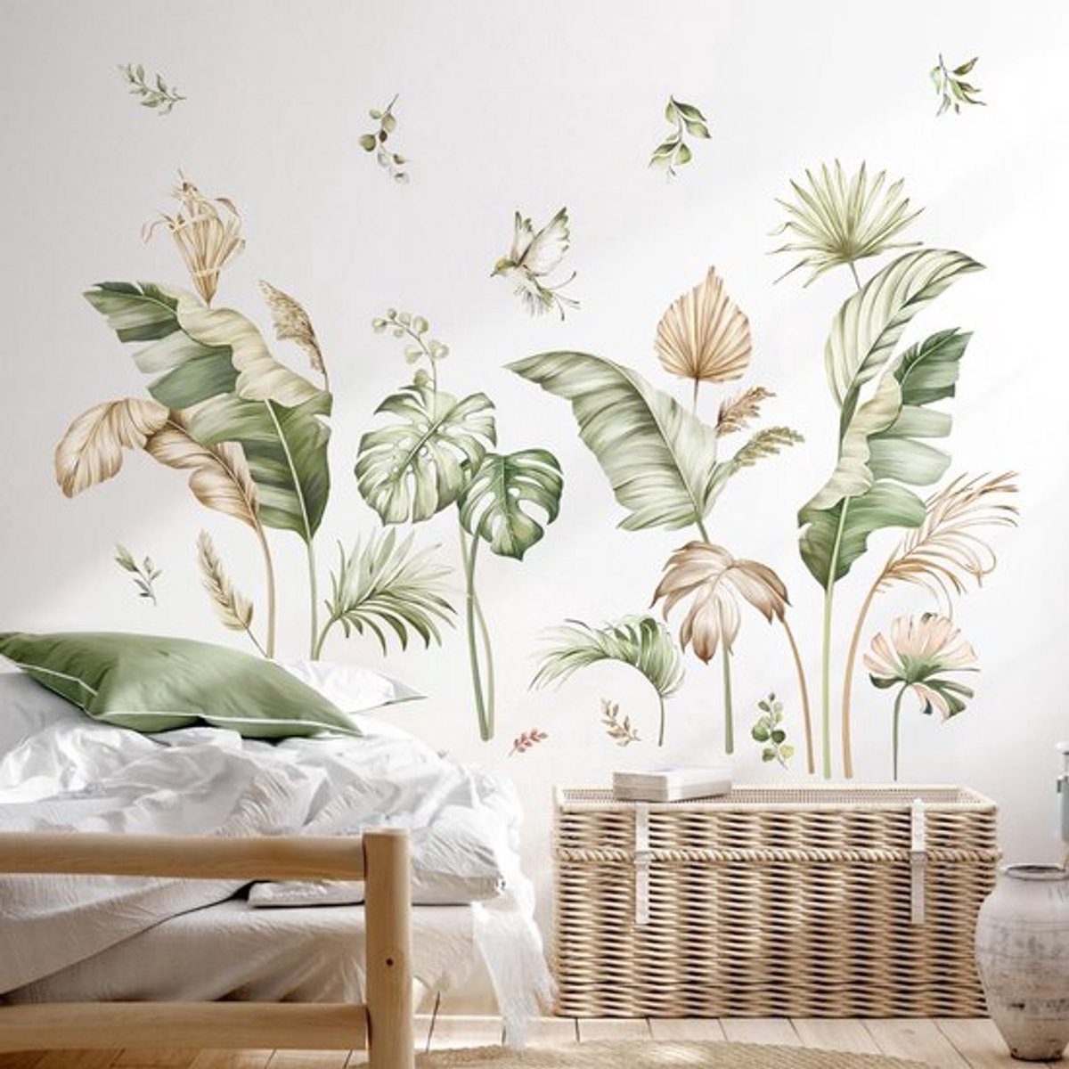 Dailygoody - Muurstickers - Tropische Groene Bladeren - Decoratie