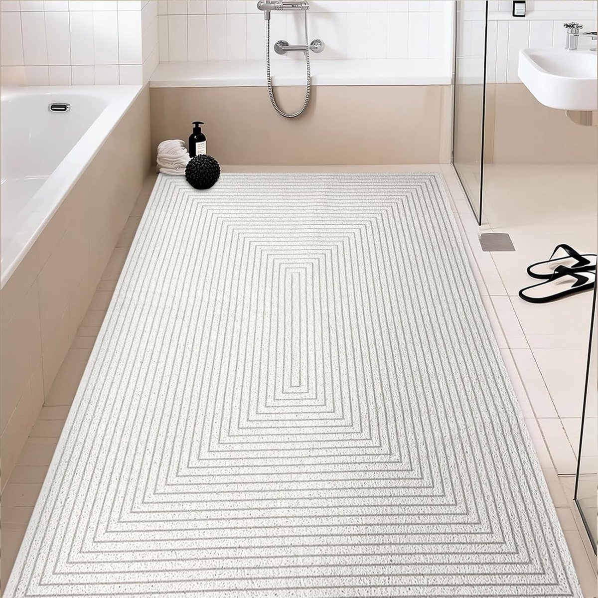 Antislip Douchemat 50x80cm - PVC Douchemat met Afvoergaten, Sneldrogende Badmat voor Vochtige Ruimtes en Veiligheid in de Badkamer