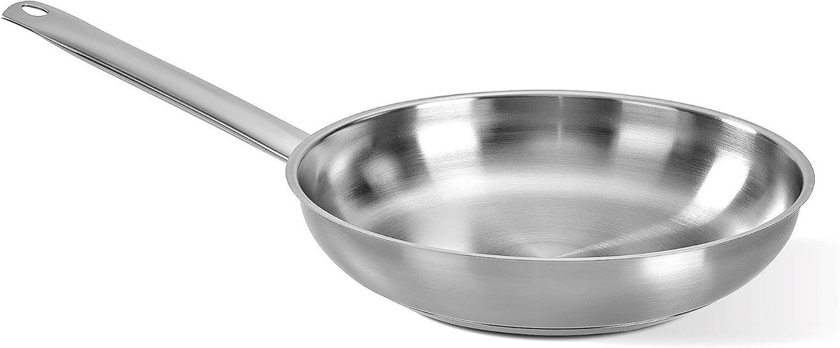 Sauspan met deksel - Kookpan klein - Lange kooksessies - Thermo diffuser bodem - 14 cm - Zilverkleurig