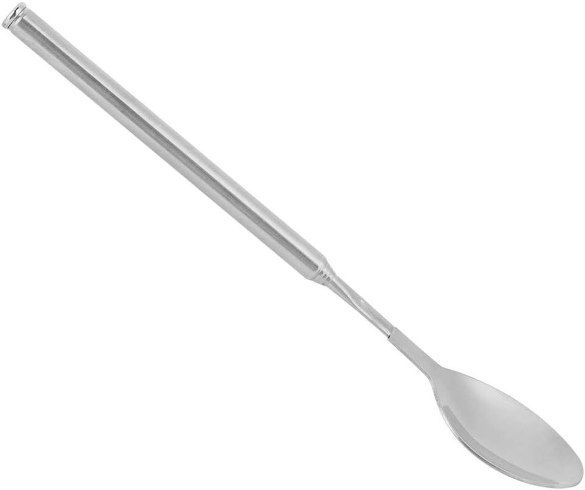 Uitschuifbare Lepel - Telescopische Roerlepel - Koken en Serveren - Verlengbaar Handvat - 62 cm - Grijs