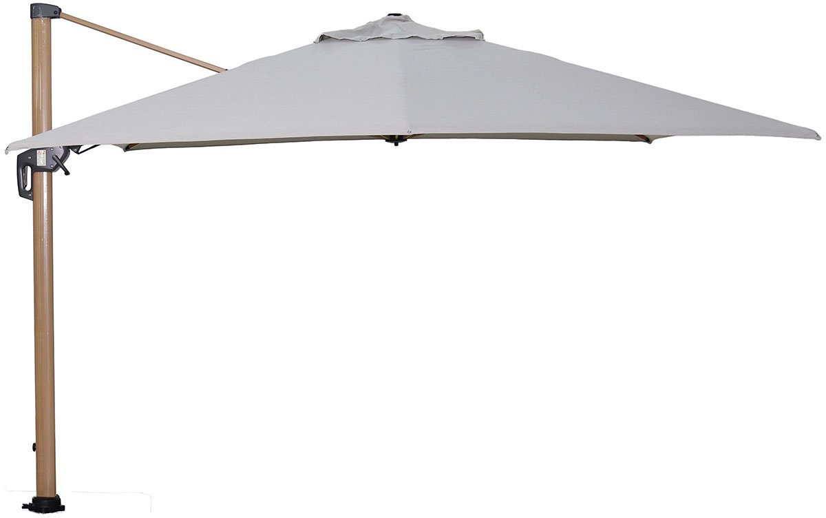 Garden Impressions Hawaii Big Pole II zweefparasol 350x350 teak/royal sand