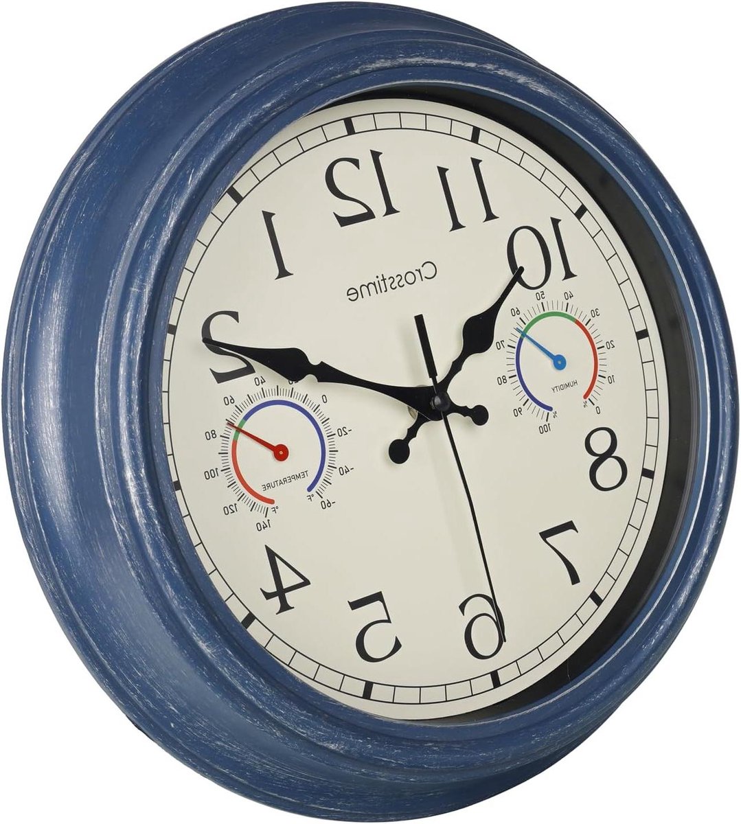 Buitenklok - Wandklok - Tuin decoratie - Waterdicht met combo - 30 cm - Blauw