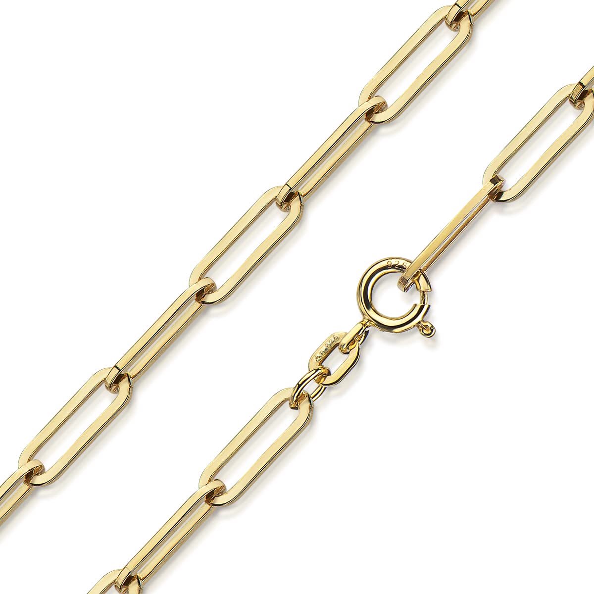 by Matthias Wagner Gouden ankerketting breed 925 sterling zilver verguld dames 3mm K139