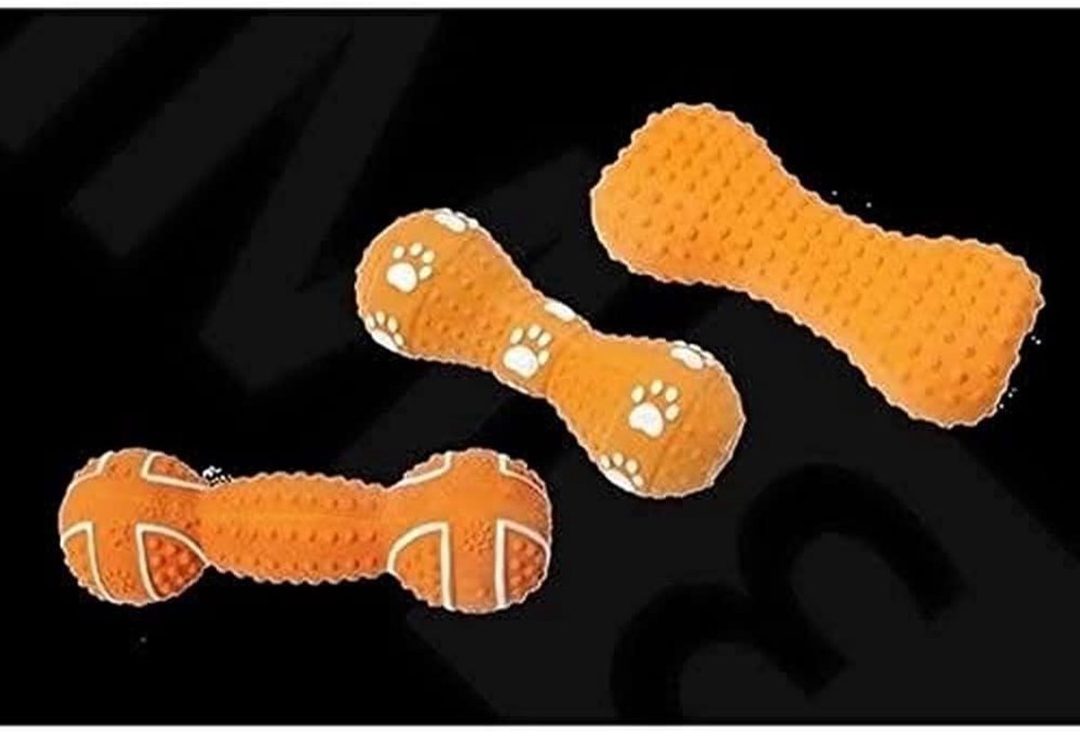 Speelgoed Bot met Poten - Hondenbot Latex - Hond Trainen - Duurzaam Latex Materiaal - 16 cm - Oranje