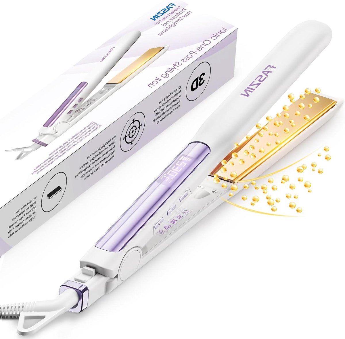 Stijltang Krultang - Haarstyler 2-in-1 - Haar Stylen - Titanium Platen - 130-230 C - Zwart
