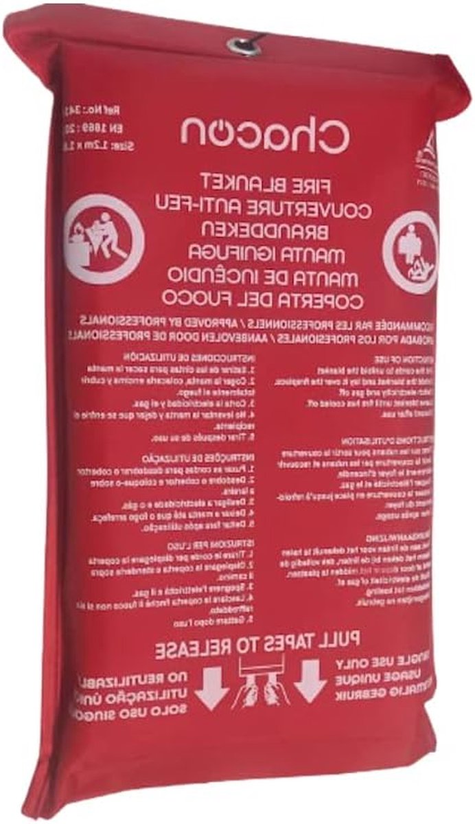 Branddeken - Blusdeken brandwerend - Brandveiligheid thuis - Geleidt geen warmte - 12m x 18m - Grijs