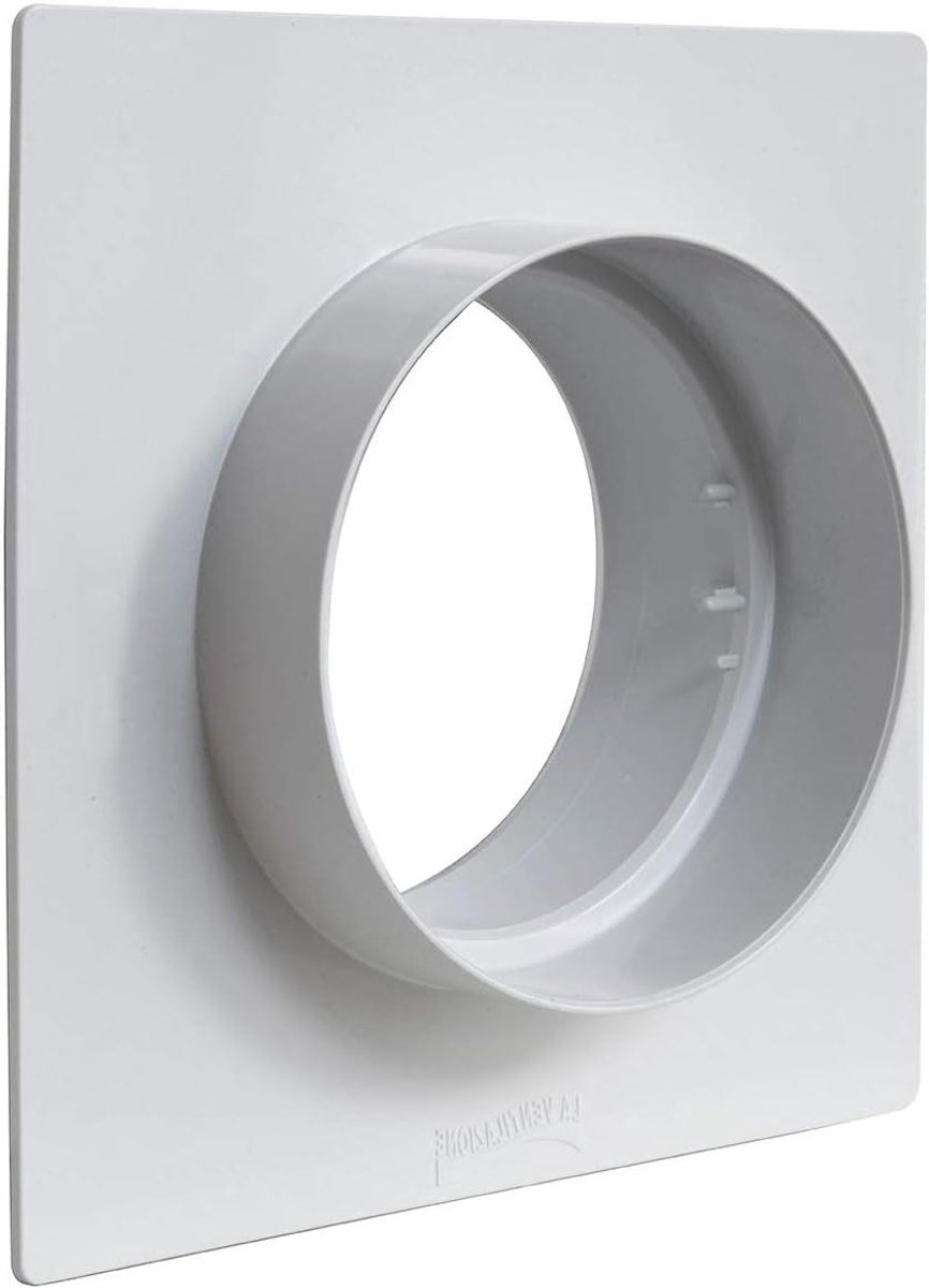 Ventilatierooster - Inbouwplaat Afzuiging - Afvoeren van Lucht - Hittebestendig Kunststof - 100 mm Diameter - Wit