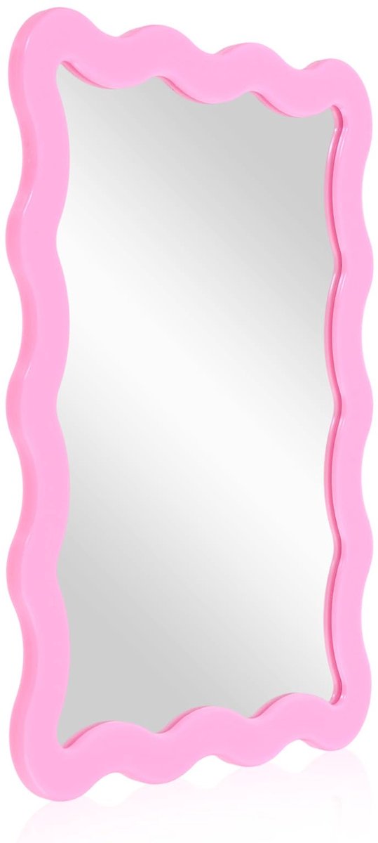 sluitvakspiegel, roze draaispiegel, make-upspiegel, kleine spiegel met magnetische achterkant voor schoolkluisvak, gymzaal, kastvak, kantoorkasten, badkamer, spindaccessoires (5 x 17,8 cm)