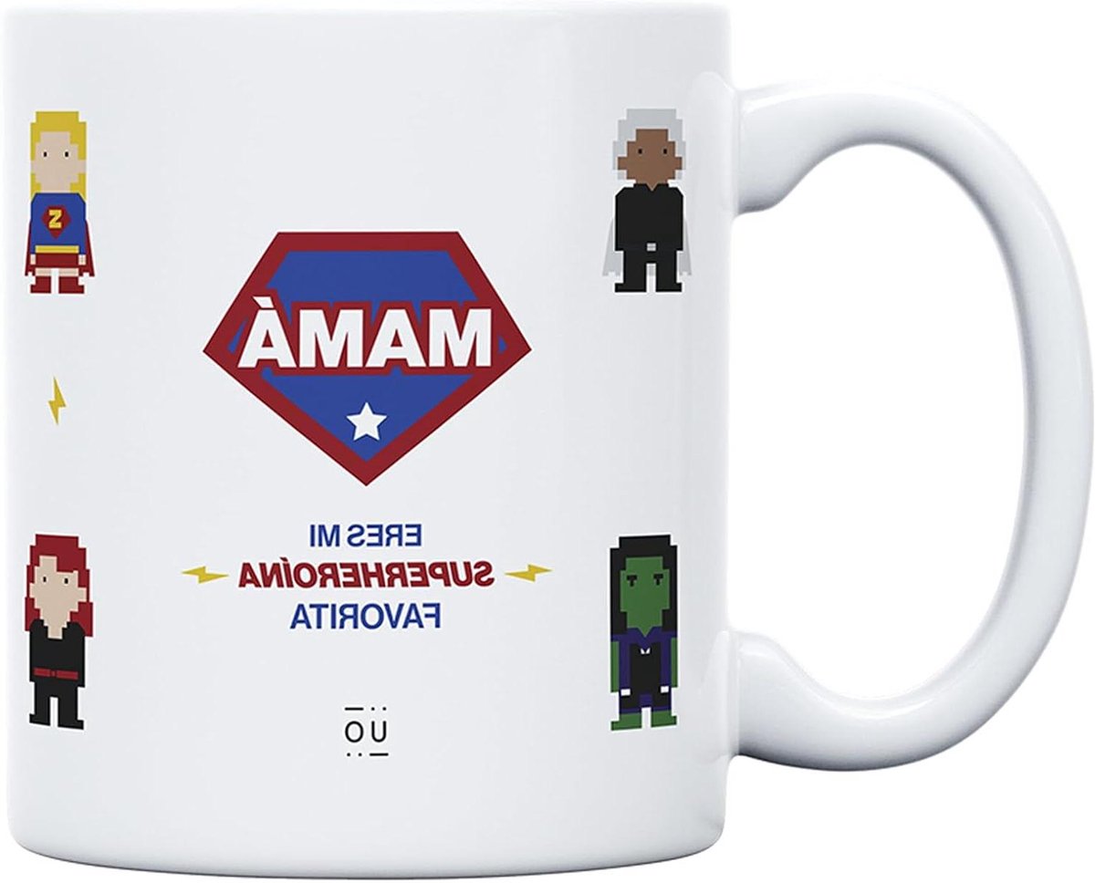 Geschenkmok Mama - Moeder mok Koffiemok - Cadeau geven - Magnetron en vaatwasmachinebestendig - 350 ml - Wit