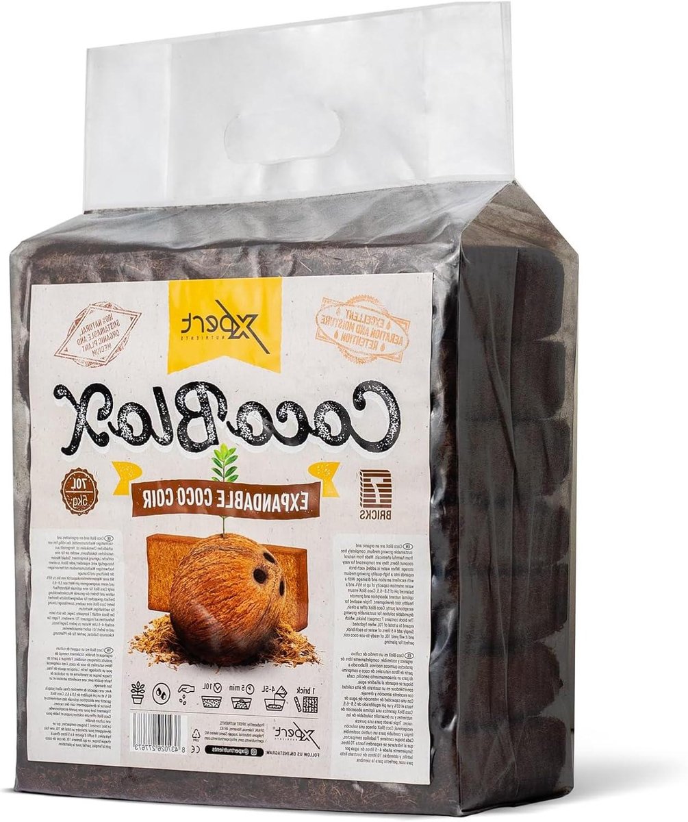Kokos Substraat Blokken - Kokosgrond Blokken - Planten Kweken - 100% Biologisch & Duurzaam - 70 Liter Totaal - Bruin
