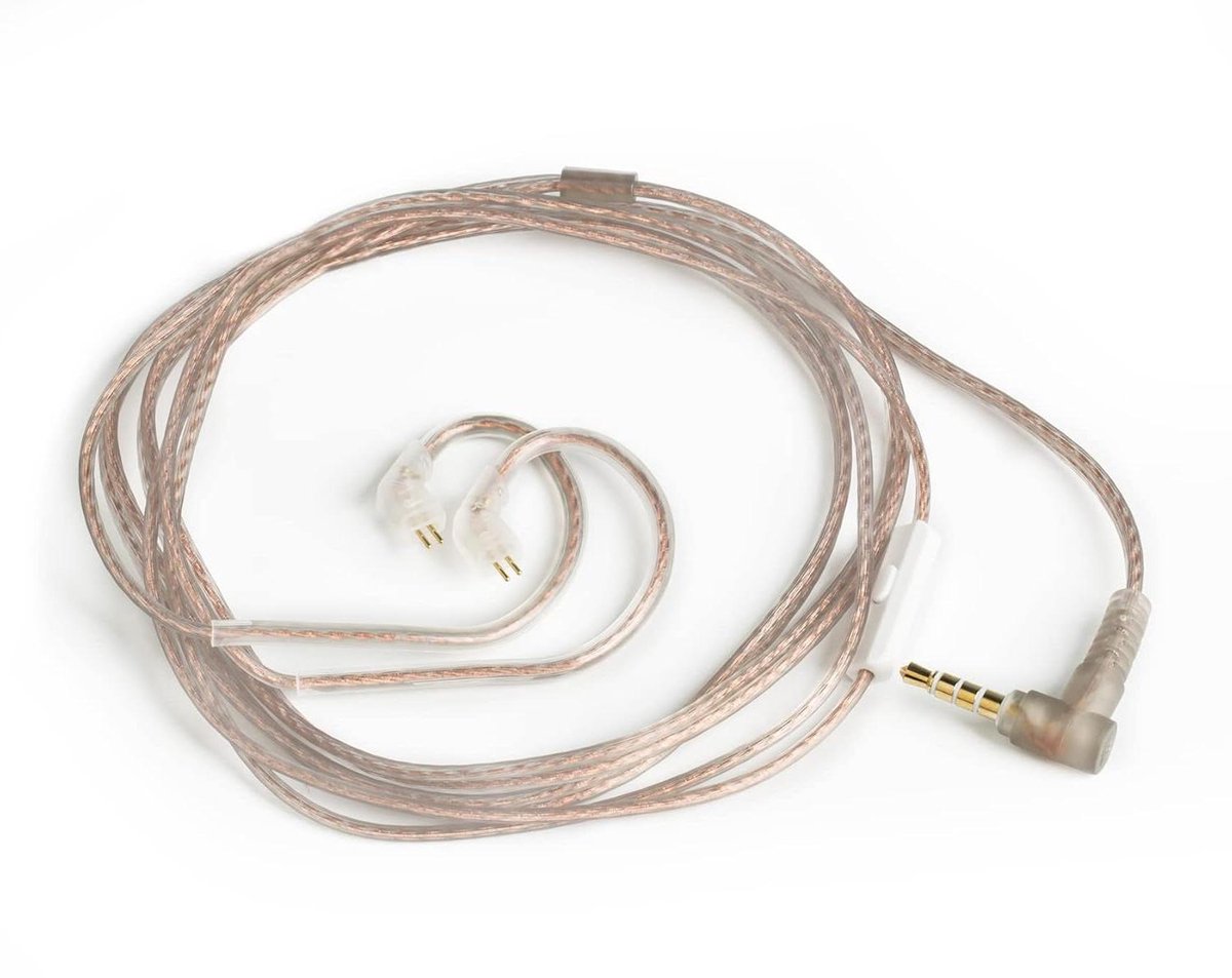 Vervangingskabel Oortelefoon - Oortelefoon Kabel - Muziek Luisteren - Hoge Zuiverheid Zuurstofvrij Koper - 125cm - Zwart