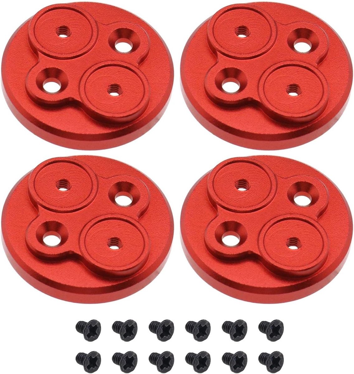 Aluminium Motorfiets Covers Set van 4 voor DJI Mavic Mini 2 - Stofdicht, Waterdicht en Krassenbestendig Drone Accessoire in Rood