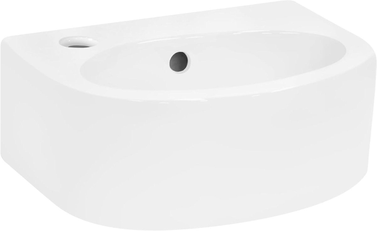 Keramische Wastafel Wit Ovaal Klein voor Badkamer of Toilet