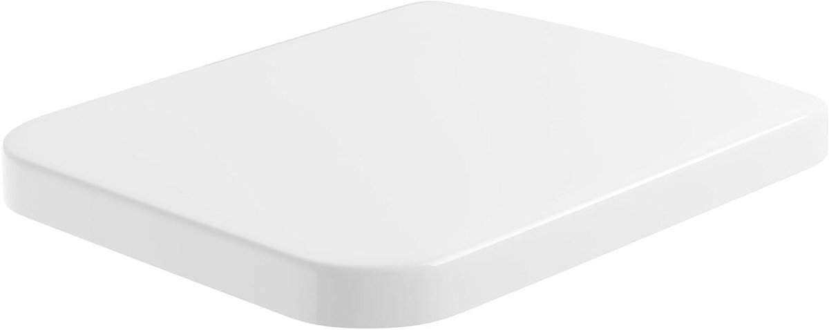 Toiletbril - WC bril toiletdeksel - Dagelijks gebruik - Roestvrijstalen scharnieren - 45.5 cm - Wit