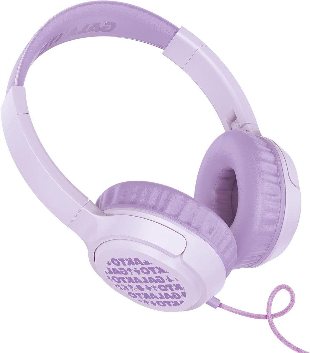 Kinderkoptelefoon - Koptelefoon Kinderen - Veilig Luisteren - Kindvriendelijk Volume - 1.1 m kabel - Paars
