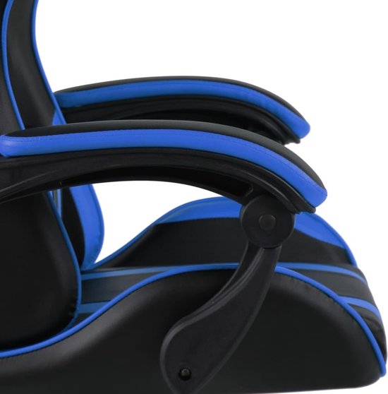 Racing Stoel - Gaming Stoel - Comfortabel Werken - Verstelbare Rugleuning - 62 x 69 x 130 cm - Zwart Blauw — afbeelding 2