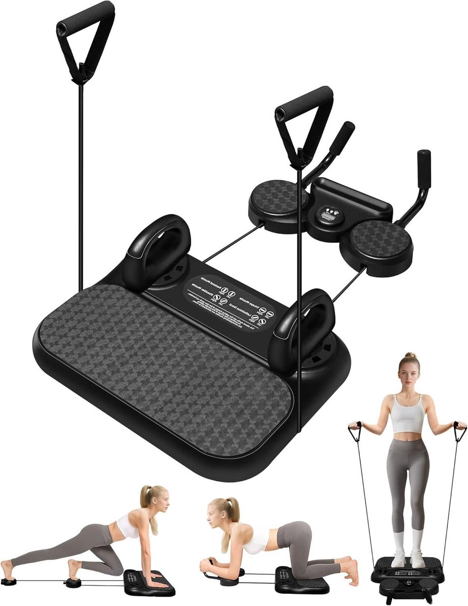 Pilates Reformer Board - Mini Trainingsapparaat - Full Body Training - Automatische Rebound - 72 x 22 cm - Zwart