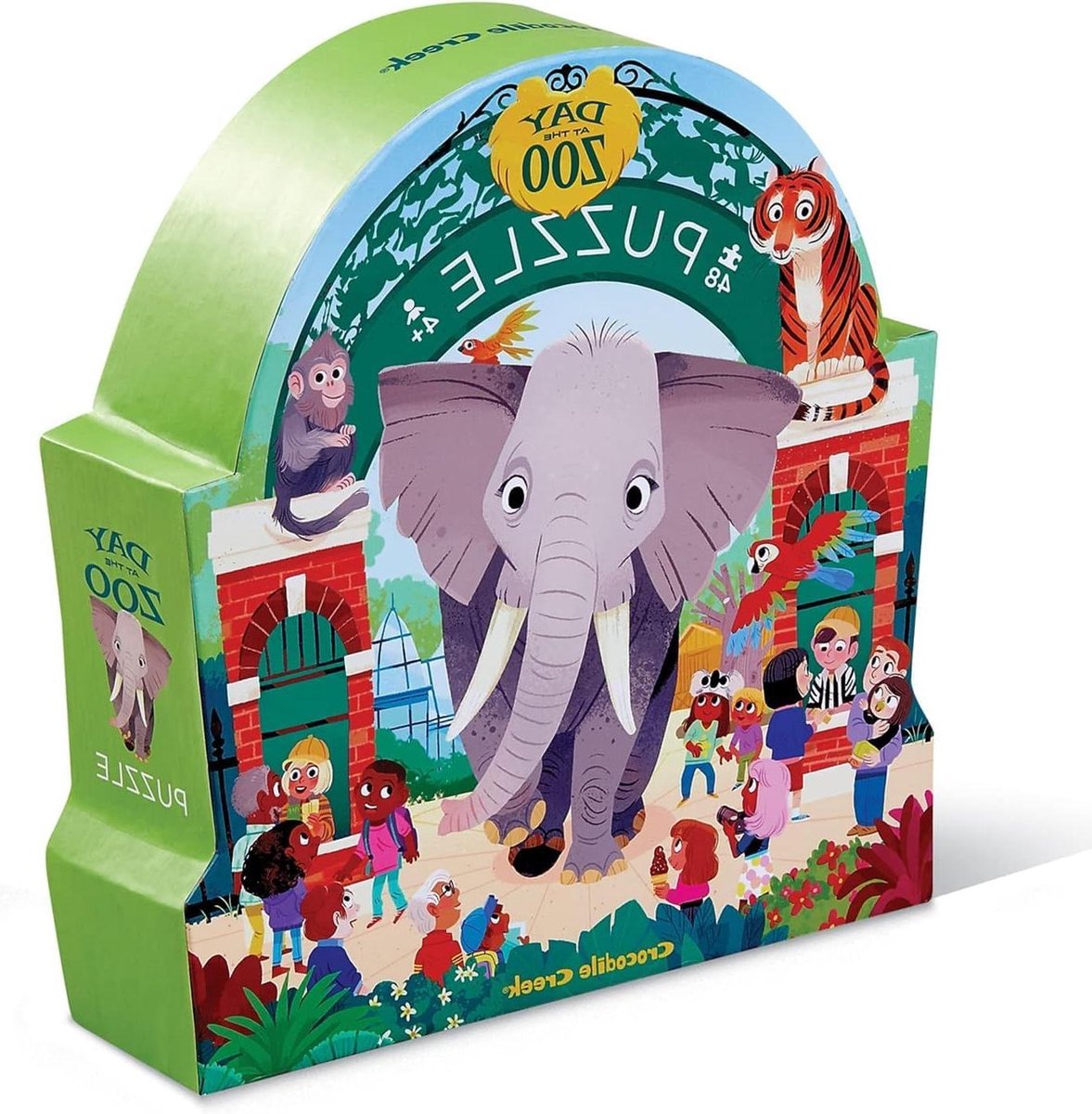 Puzzel Dag in Zoo - Legpuzzel Kinderen - Ontwikkeling Vaardigheden - 48 Stukjes - 40 x 40 cm - Meerkleurig