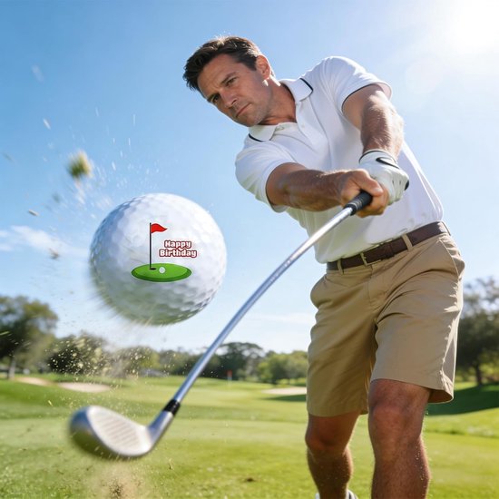Set van 3 Verjaardag Golfballen Cadeau met Opdruk voor Golfers van Merkloos — afbeelding 2