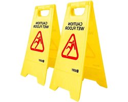 Waarschuwingsbord Natte Vloer - Gladde Vloer Bord - Veiligheid Aangeven - Opvouwbaar Type A
