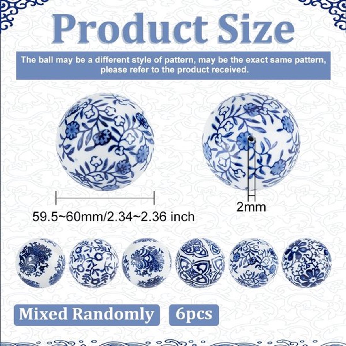 Dailygoody - Porseleinen ballen - Decoratieve keramische bollen