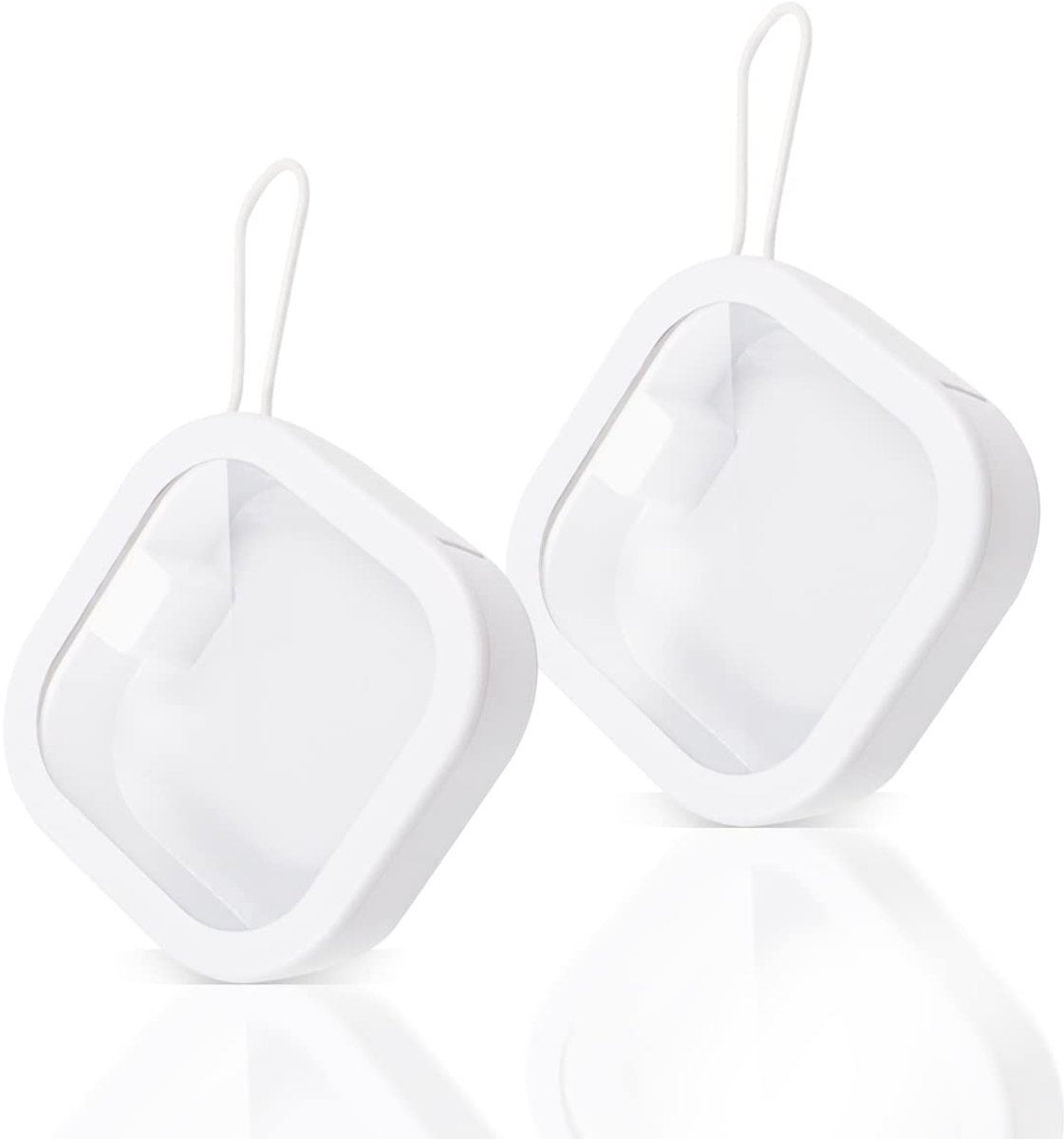 LELE LIFE 2 Pcs Small Portable Jewelry Box with Silicone Band, Press to Open,Cotton Cotton Swab Holder, Hair Tie - ShopVlot