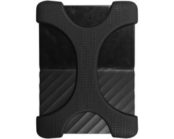X Type 2,5 inch draagbare harde schijf siliconen hoes voor 2TB-4TB WD & SEAGATE & Toshiba draagbare harde schijf, zonder gat (zwart)