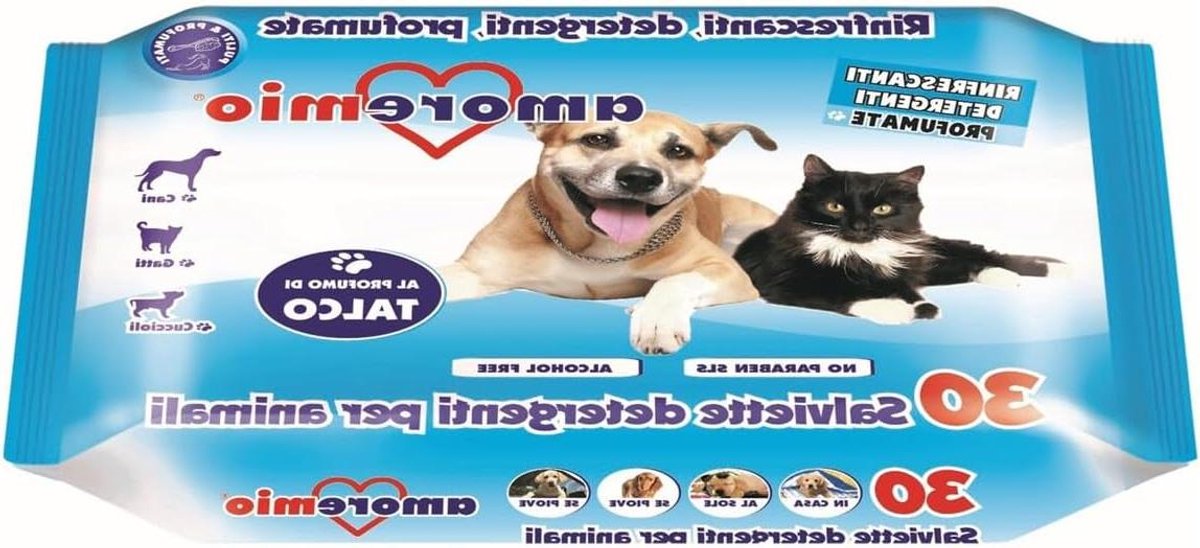 Vochtig Doekjes - Reinigingsdoekjes Huisdier - Dieren Hygiëne - Geur Neutraliserend - 30 x 20 cm - Wit