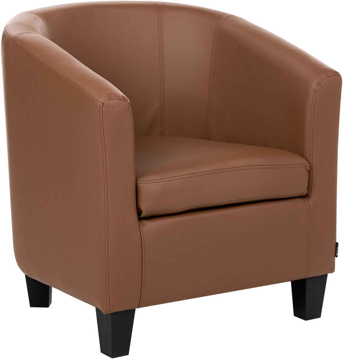 BORWICK - Fauteuil - Bruin/Zwart - Kunstleer