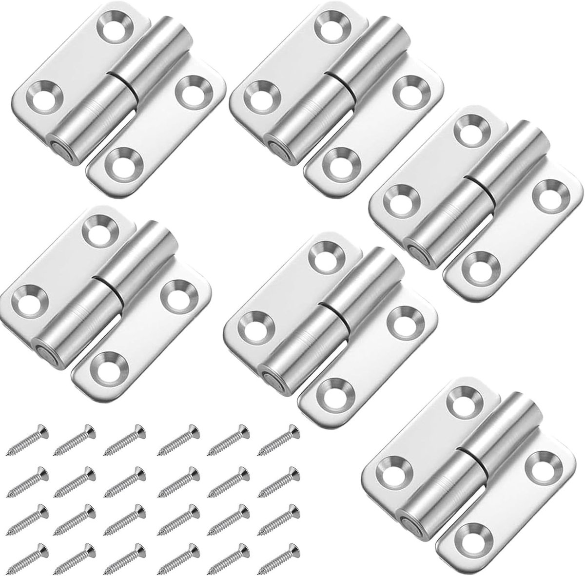 Afneembare scharnieren 1,5 inch links - Roestvrijstalen deurscharnieren voor linkshandige toepassingen, glijscharnieren en duurzame bevestiging (37 x 33 x 2 mm)