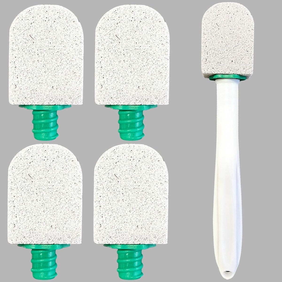 5-delige Pumice Steen Set voor Toiletreiniging met Handvat, Ideaal voor Badkamer, Keuken en Zwembad, Verwijdert Diepe Vlekken en Kalkaanslag
