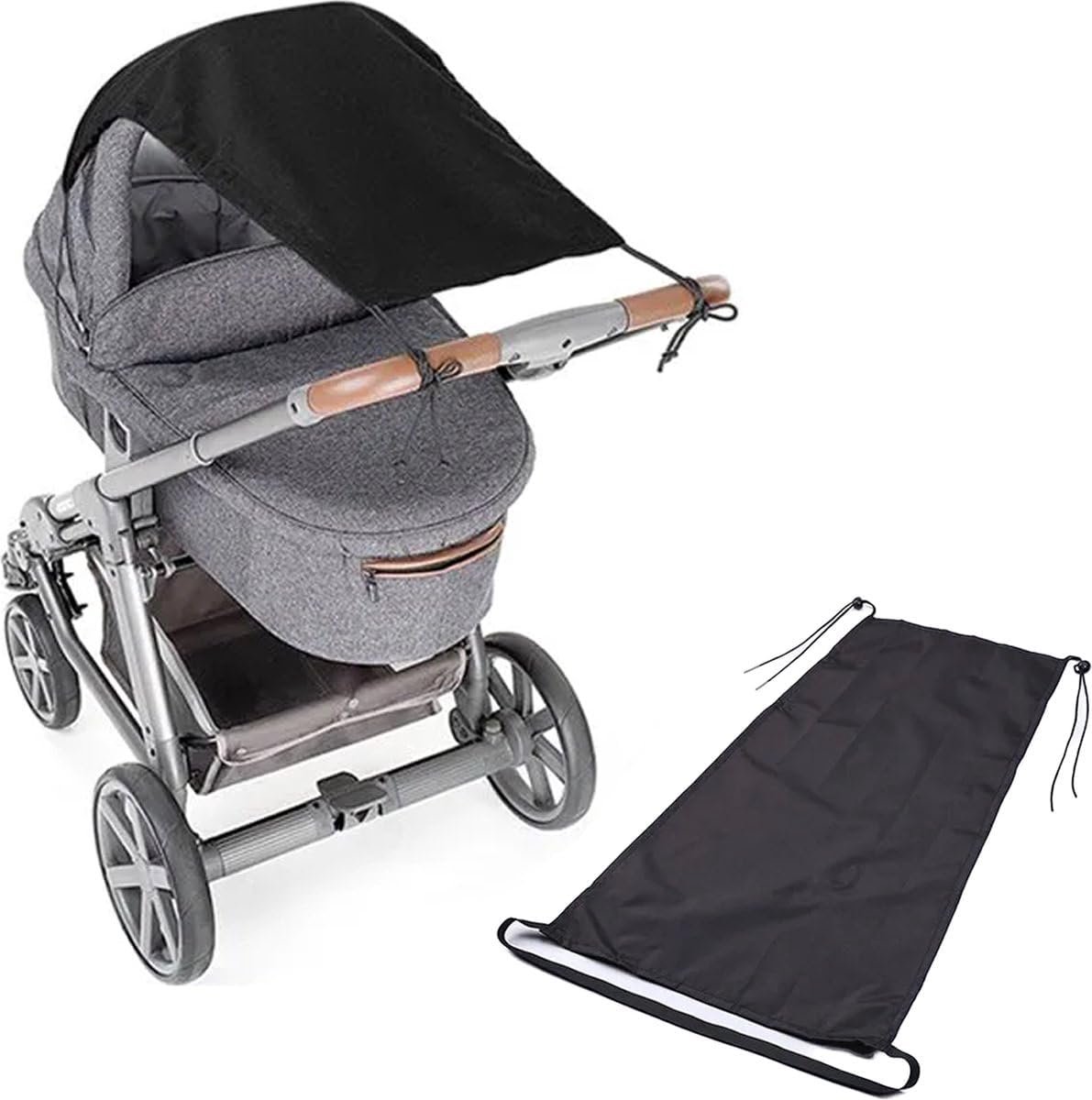 SnelShoppen - Sunshade Stroller - Verstelbare Zonnekap - Waterdicht - Gemakkelijk te Bevestigen - Ideaal voor Kinderwagens en Bolderwagens - Beschermi