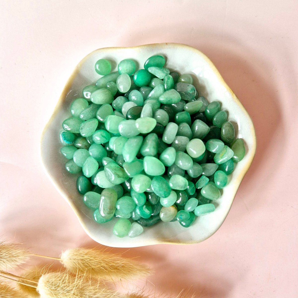 Edelsteen Groene Aventurijn Chips Trommelstenen 5-9mm (per 100 gram)