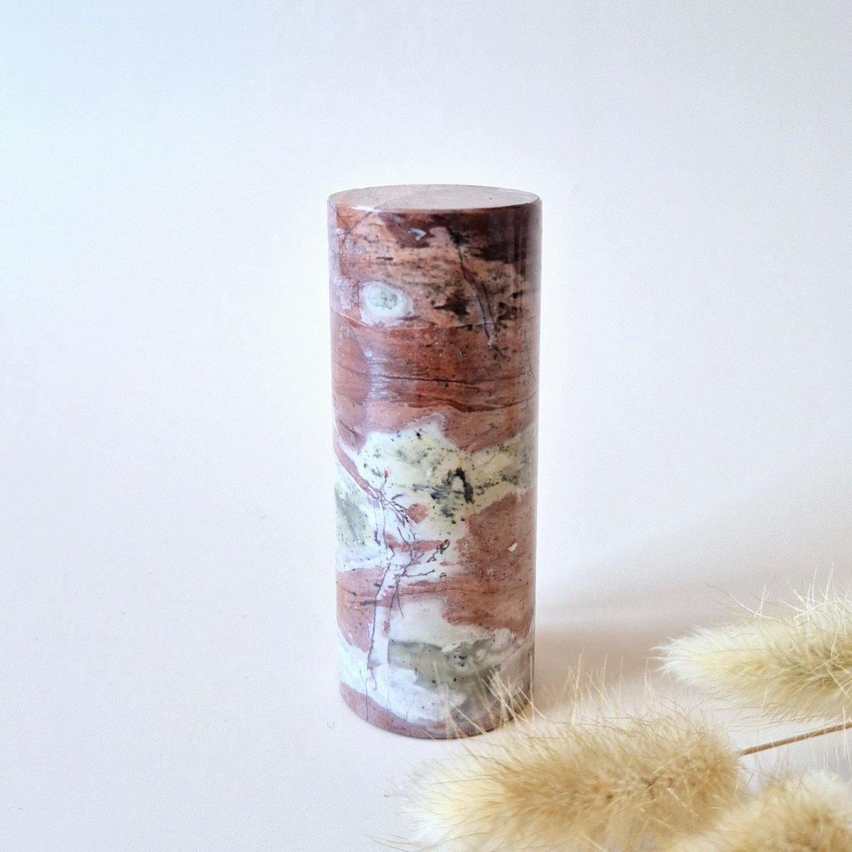 Picture Jasper Ronde Pilaar 8–9cm – Aarding, Natuurverbinding & Inzicht