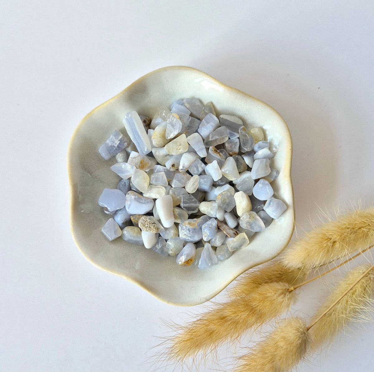 Ruwe Mini Edelsteen Chips 100 gram - Blue Lace Agate