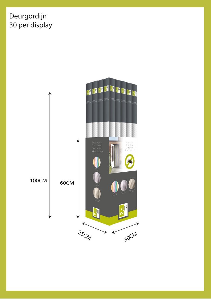 Aruba-curtainbox 2025 30x40x102 cm; transparant; 30 pcs.