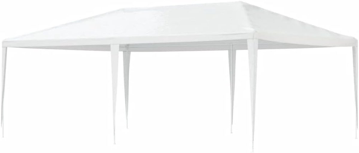 Partytent - Feesttent Prieel - Buitenfeesten Organiseren - Waterdicht Polyethyleen - 4 x 6 Meter - Wit