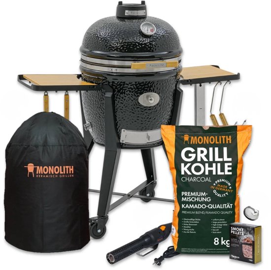 Monolith TWO.55 Classic Starterset – Complete Kamado BBQ Set – met onderstel en Accessoires