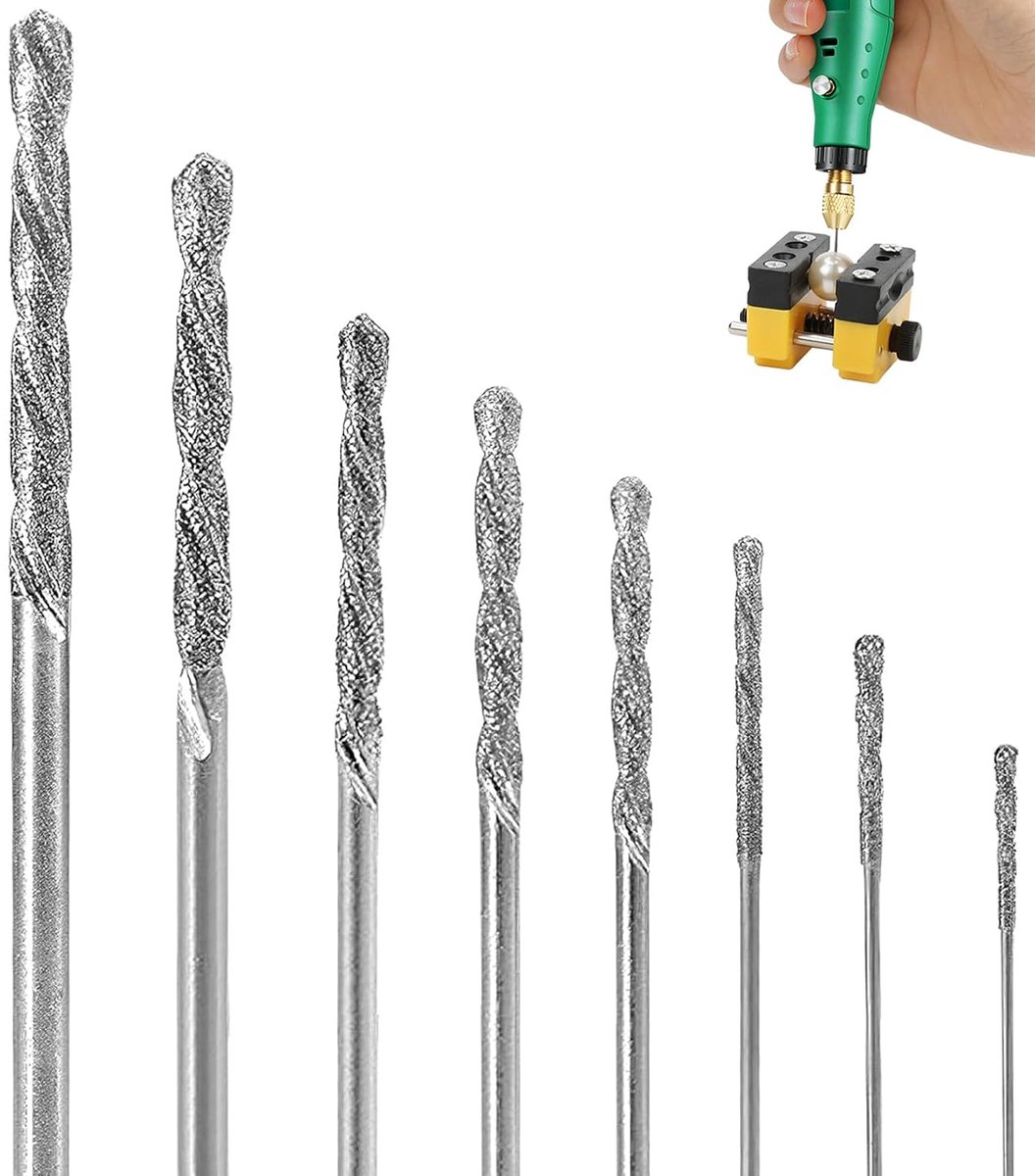 Diamantboorset - Diamantboren set - Sieraden maken - 8-delig - 08mm tot 30mm - Niet gespecificeerd