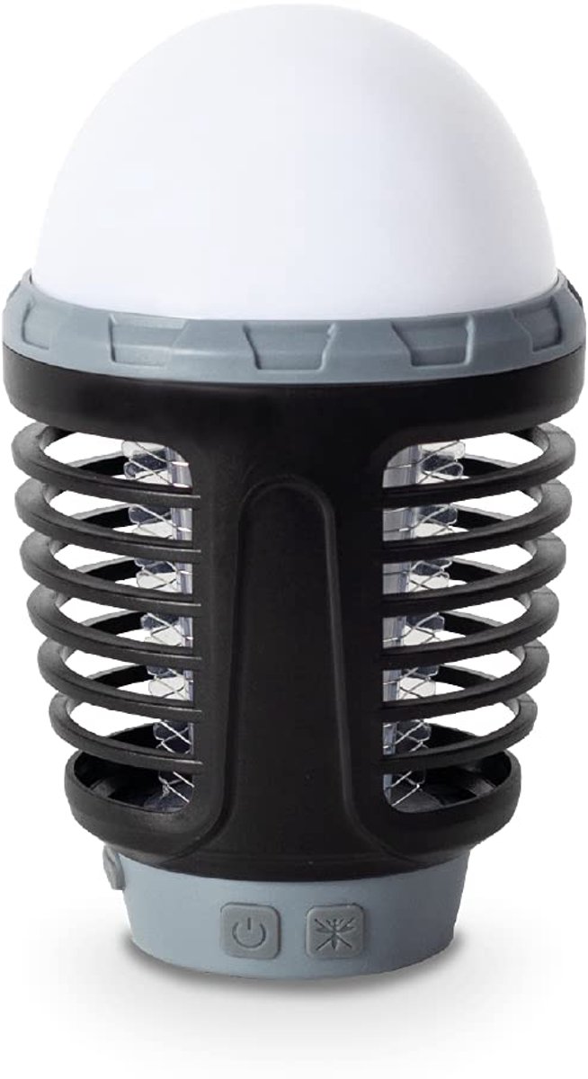 SnelShoppen - Mosquito Light Bulb Muggenlamp met Oplaadbare USB-Batterij 1800 mAh, 2-in-1 Functie, Magnetische Houder en Haak, Wasbaar en Waterdicht I